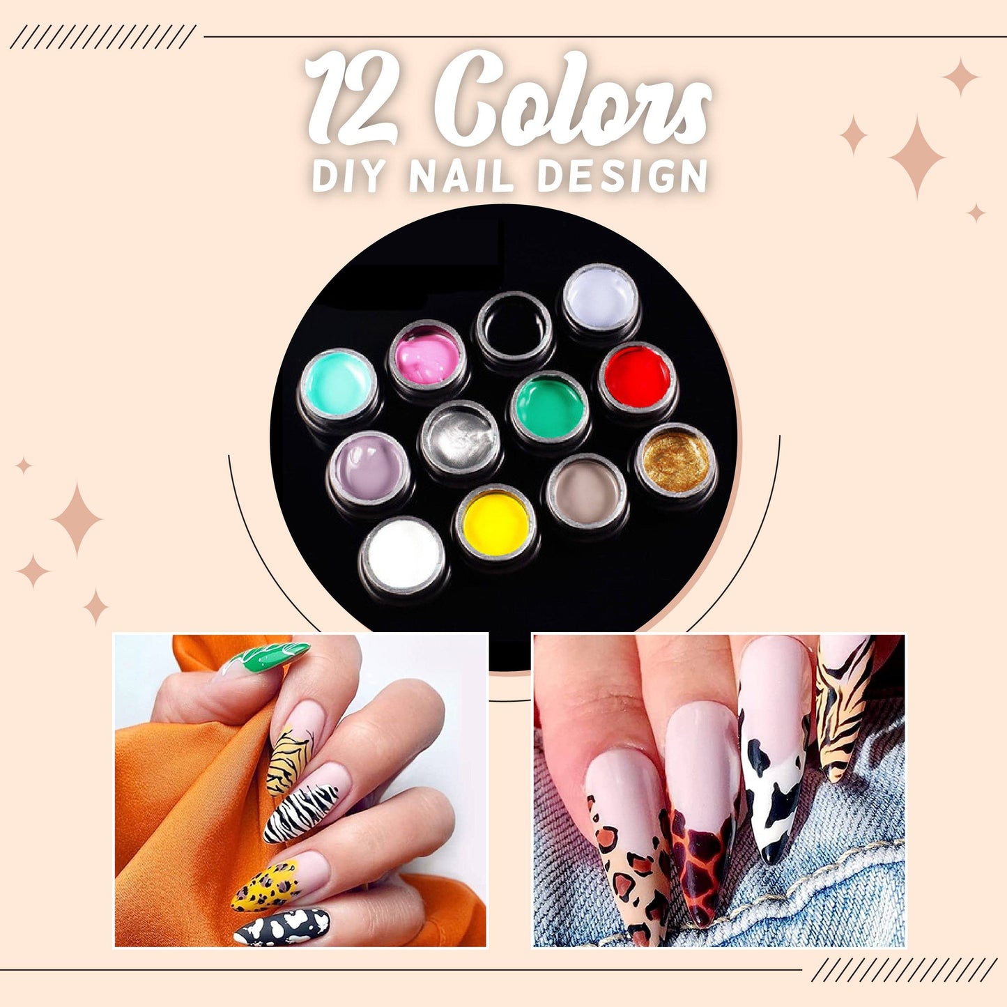 12 Color-Craze Gel Nail Polish